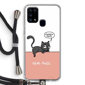 CaseCompany GSM poes: Samsung Galaxy M31 Transparant Hoesje met koord