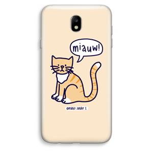 CaseCompany Miauw: Samsung Galaxy J7 (2017) Transparant Hoesje