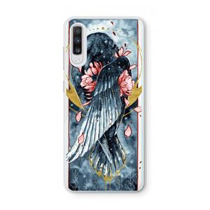 CaseCompany Golden Raven: Samsung Galaxy A70 Transparant Hoesje