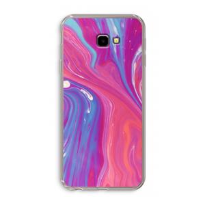 CaseCompany Paarse stroom: Samsung Galaxy J4 Plus Transparant Hoesje
