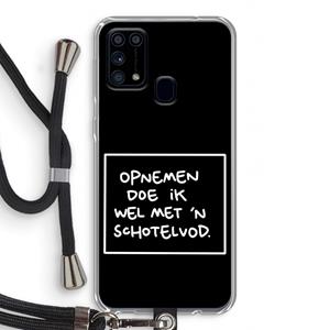 CaseCompany Schotelvod: Samsung Galaxy M31 Transparant Hoesje met koord