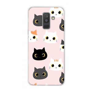 CaseCompany Katten: Samsung Galaxy A6 Plus (2018) Transparant Hoesje