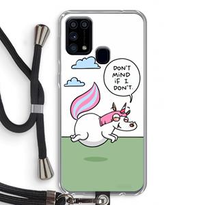 CaseCompany Unicorn: Samsung Galaxy M31 Transparant Hoesje met koord