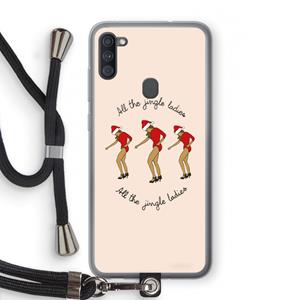 CaseCompany Jingle Ladies: Samsung Galaxy A11 Transparant Hoesje met koord