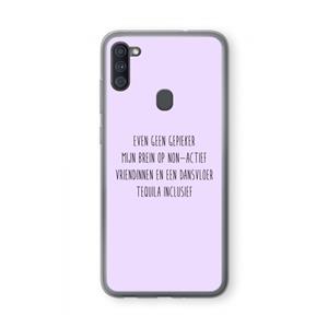 CaseCompany Tequila: Samsung Galaxy A11 Transparant Hoesje