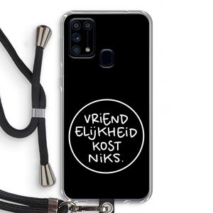 CaseCompany Vriendelijkheid: Samsung Galaxy M31 Transparant Hoesje met koord