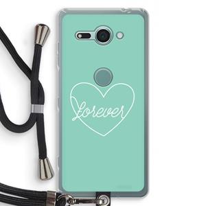CaseCompany Forever heart pastel: Sony Xperia XZ2 Compact Transparant Hoesje met koord