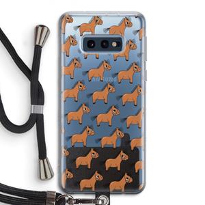 CaseCompany Pony: Samsung Galaxy S10e Transparant Hoesje met koord