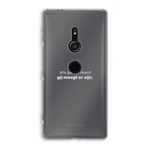 CaseCompany gij moogt er zijn: Sony Xperia XZ2 Transparant Hoesje