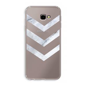 CaseCompany Marmeren pijlen: Samsung Galaxy J4 Plus Transparant Hoesje