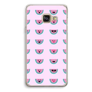 CaseCompany Smiley watermeloenprint: Samsung A3 (2017) Transparant Hoesje