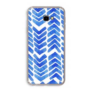 CaseCompany Blauwe pijlen: Samsung Galaxy J4 Plus Transparant Hoesje