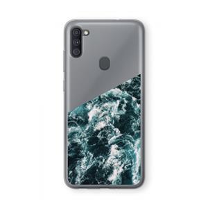 CaseCompany Zee golf: Samsung Galaxy A11 Transparant Hoesje