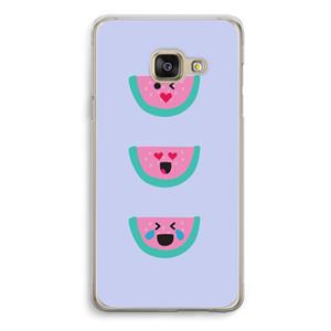 CaseCompany Smiley watermeloen: Samsung A3 (2017) Transparant Hoesje