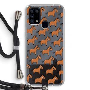 CaseCompany Pony: Samsung Galaxy M31 Transparant Hoesje met koord