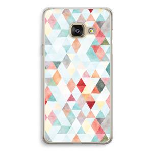 CaseCompany Gekleurde driehoekjes pastel: Samsung A3 (2017) Transparant Hoesje