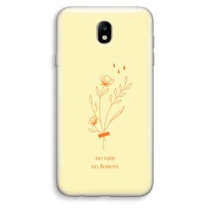 CaseCompany No rain no flowers: Samsung Galaxy J7 (2017) Transparant Hoesje