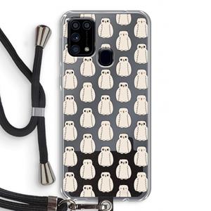 CaseCompany Uilen: Samsung Galaxy M31 Transparant Hoesje met koord