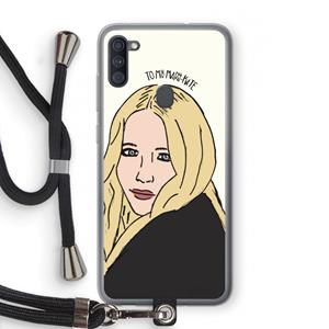 CaseCompany Mary Kate: Samsung Galaxy A11 Transparant Hoesje met koord