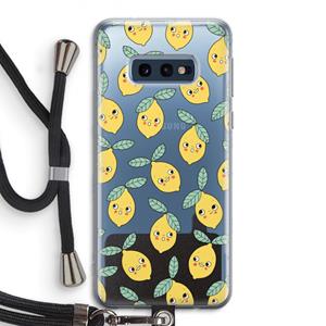 CaseCompany Citroenen: Samsung Galaxy S10e Transparant Hoesje met koord