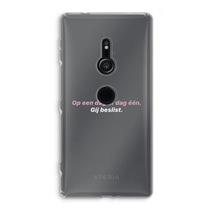 CaseCompany gij beslist: Sony Xperia XZ2 Transparant Hoesje