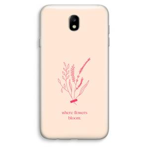 CaseCompany Where flowers bloom: Samsung Galaxy J7 (2017) Transparant Hoesje