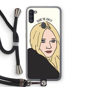CaseCompany Ashley: Samsung Galaxy A11 Transparant Hoesje met koord