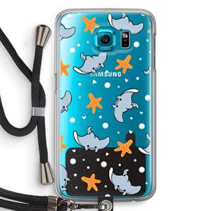 CaseCompany Manta: Samsung Galaxy S6 Transparant Hoesje met koord