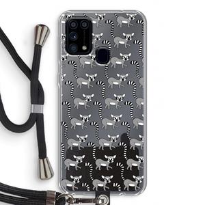 CaseCompany Makis: Samsung Galaxy M31 Transparant Hoesje met koord