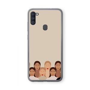 CaseCompany Girls girls girls: Samsung Galaxy A11 Transparant Hoesje