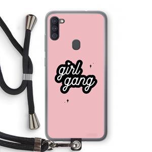 CaseCompany Girl Gang: Samsung Galaxy A11 Transparant Hoesje met koord