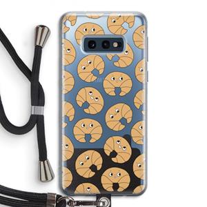 CaseCompany Croissant: Samsung Galaxy S10e Transparant Hoesje met koord