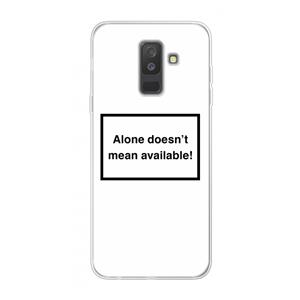 CaseCompany Alone: Samsung Galaxy A6 Plus (2018) Transparant Hoesje