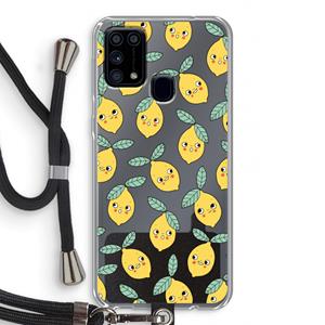 CaseCompany Citroenen: Samsung Galaxy M31 Transparant Hoesje met koord