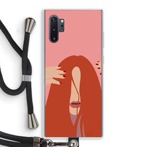 CaseCompany Woke up like this: Samsung Galaxy Note 10 Plus Transparant Hoesje met koord