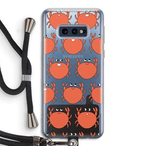 CaseCompany Krab: Samsung Galaxy S10e Transparant Hoesje met koord