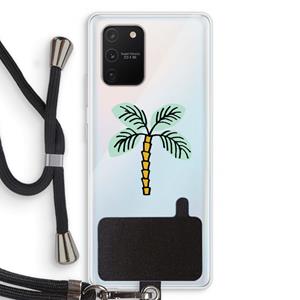 CaseCompany Palmboom: Samsung Galaxy S10 Lite Transparant Hoesje met koord