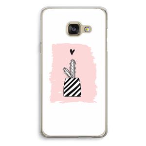 CaseCompany Zwart-wit cactus: Samsung A3 (2017) Transparant Hoesje