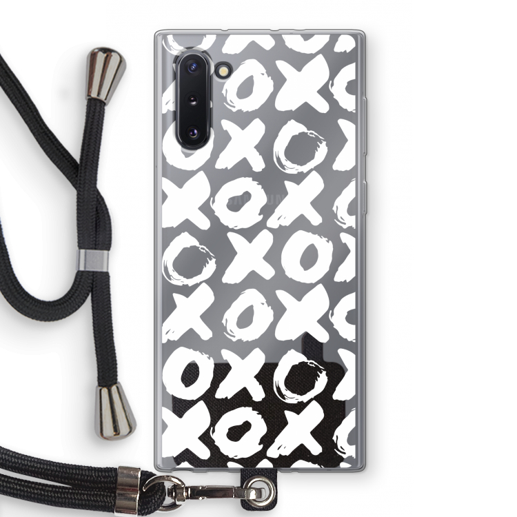 CaseCompany XOXO: Samsung Galaxy Note 10 Transparant Hoesje met koord