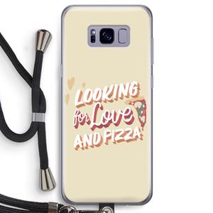 CaseCompany Pizza is the answer: Samsung Galaxy S8 Transparant Hoesje met koord