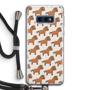 CaseCompany Pony: Samsung Galaxy S10e Transparant Hoesje met koord