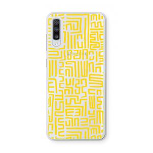 CaseCompany Majorelle Blue Print: Samsung Galaxy A70 Transparant Hoesje