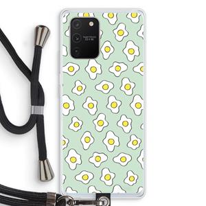 CaseCompany Spiegeleitjes: Samsung Galaxy S10 Lite Transparant Hoesje met koord