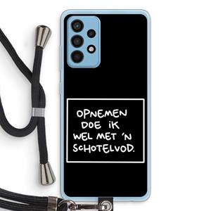 CaseCompany Schotelvod: Samsung Galaxy A52 Transparant Hoesje met koord