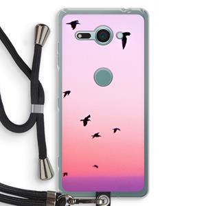 CaseCompany Fly away: Sony Xperia XZ2 Compact Transparant Hoesje met koord