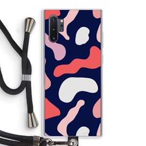 CaseCompany Memphis Shapes Pink: Samsung Galaxy Note 10 Plus Transparant Hoesje met koord