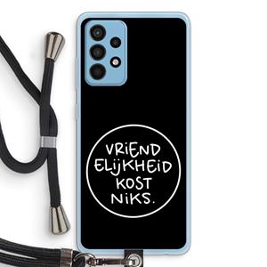 CaseCompany Vriendelijkheid: Samsung Galaxy A52 Transparant Hoesje met koord