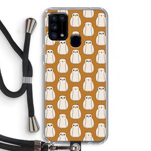CaseCompany Uilen: Samsung Galaxy M31 Transparant Hoesje met koord