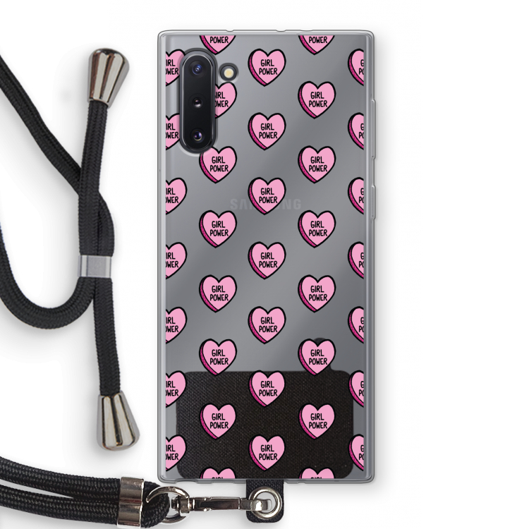 CaseCompany GIRL POWER: Samsung Galaxy Note 10 Transparant Hoesje met koord