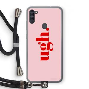 CaseCompany Ugh: Samsung Galaxy A11 Transparant Hoesje met koord